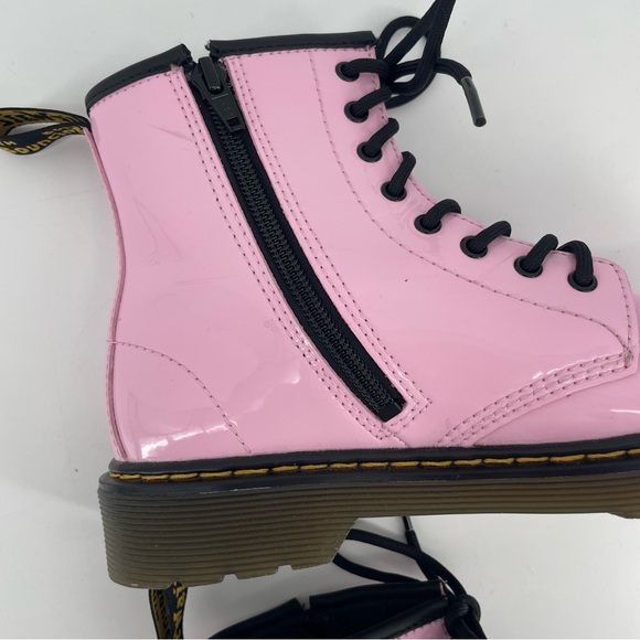 Dr. Martens Girls 1460 Boots Pink Patent Leather Zipped 3 - Picture 8 of 13